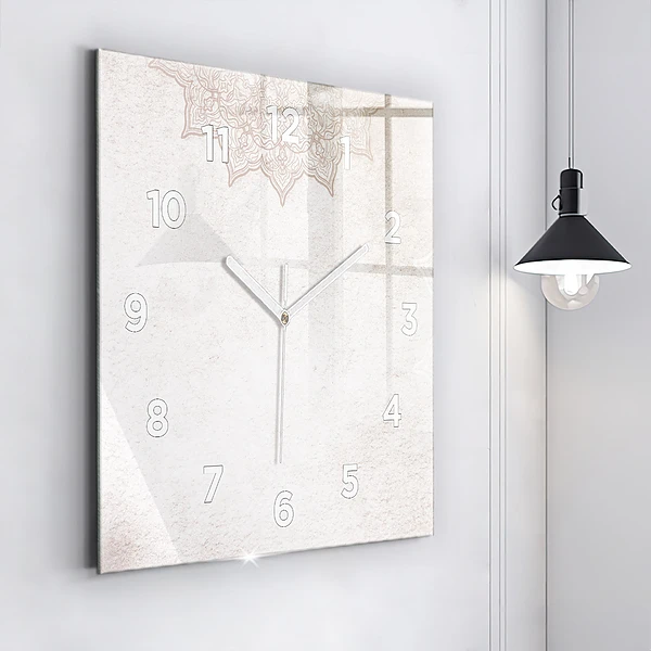 Wanduhr modern quadratisch Dekoratives Muster