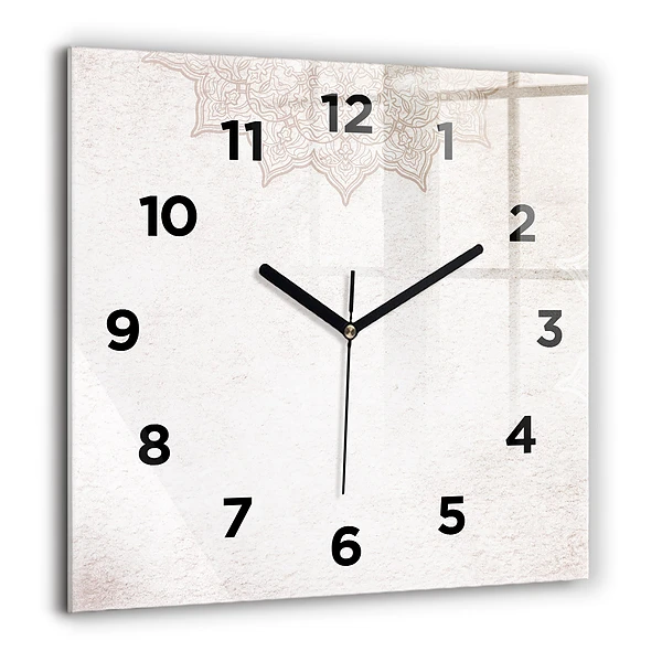 Wanduhr modern quadratisch Dekoratives Muster