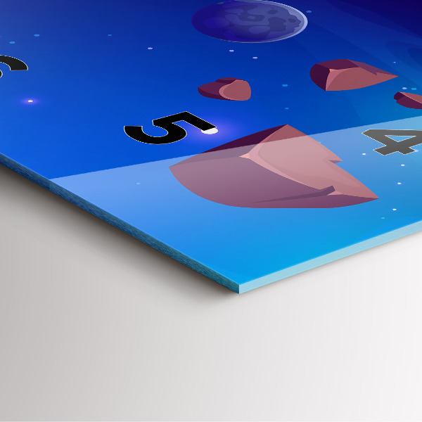 Wanduhr modern quadratisch Galaxie der Planeten