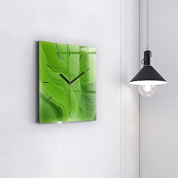 Wanduhr quadratisch mit motiv Moderne Wellen