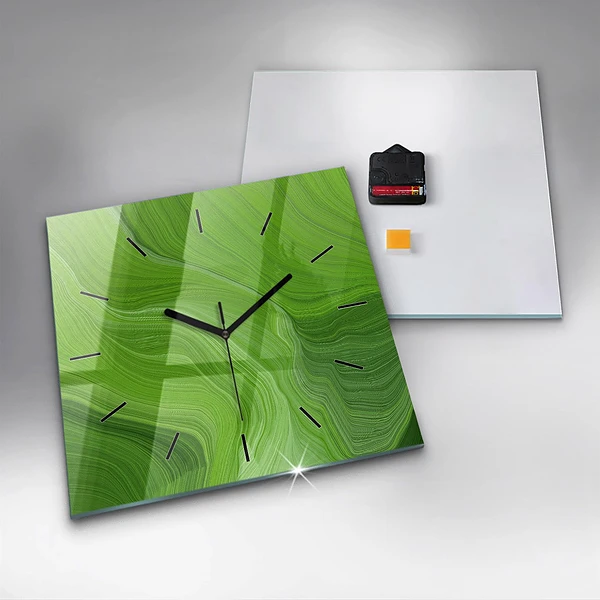 Wanduhr quadratisch mit motiv Moderne Wellen
