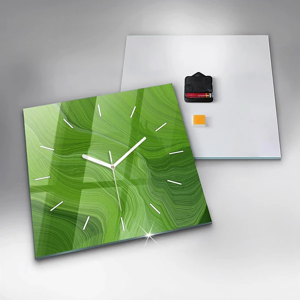 Wanduhr quadratisch mit motiv Moderne Wellen