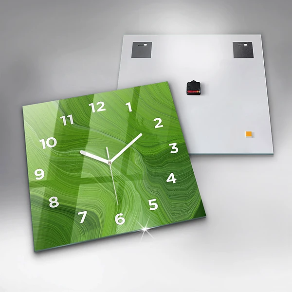 Wanduhr quadratisch mit motiv Moderne Wellen
