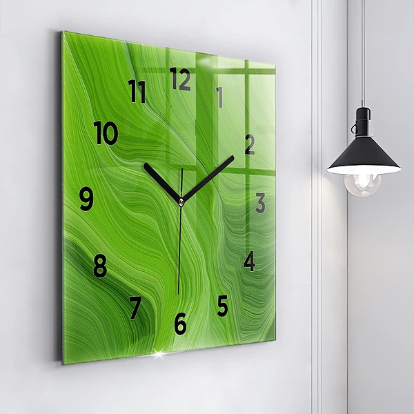 Wanduhr quadratisch mit motiv Moderne Wellen