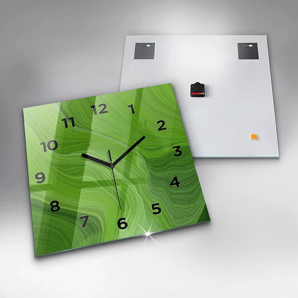 Wanduhr quadratisch mit motiv Moderne Wellen