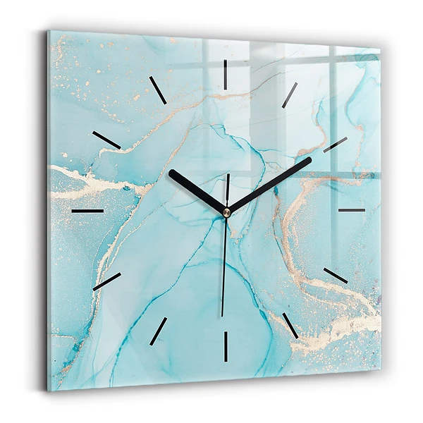 Wanduhr modern quadratisch Dekorativer Marmor