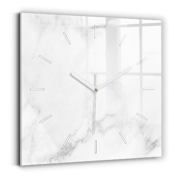 Wanduhr modern quadratisch Marmor