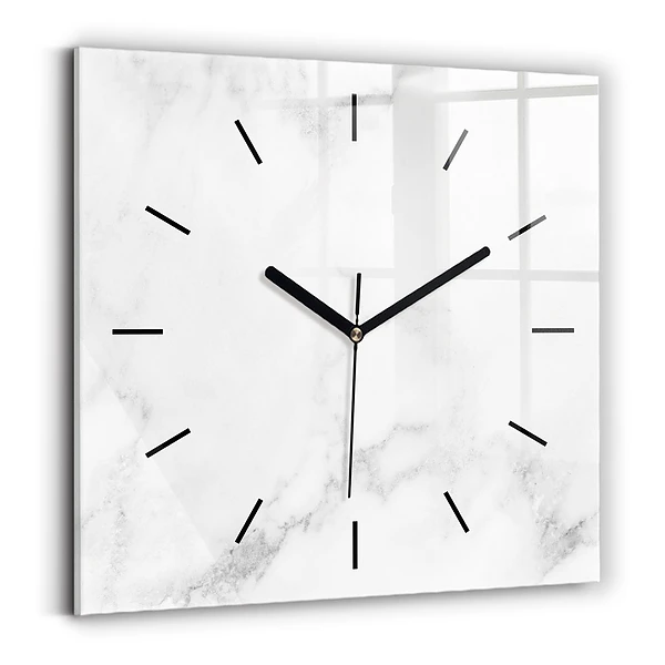 Wanduhr modern quadratisch Marmor