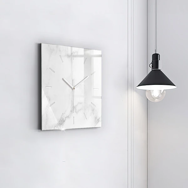 Wanduhr modern quadratisch Marmor
