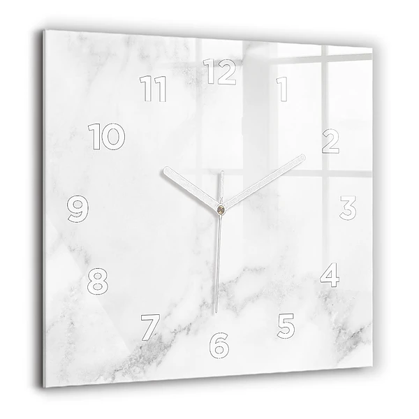 Wanduhr modern quadratisch Marmor