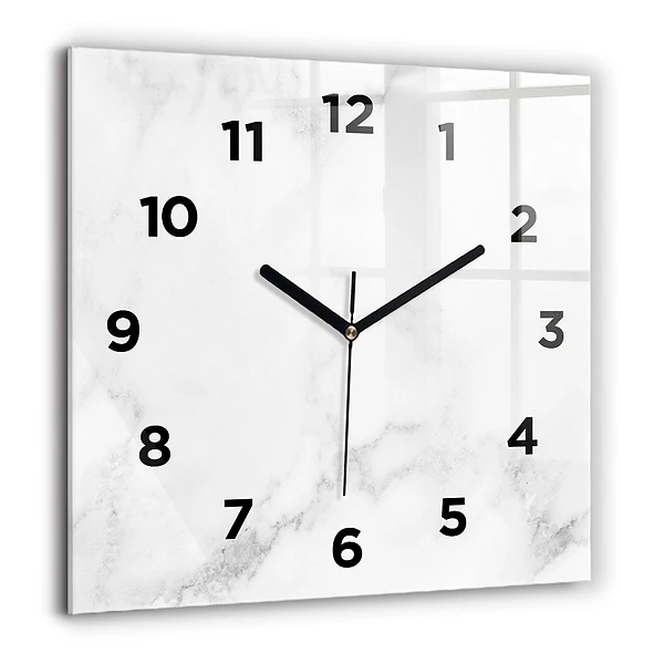 Wanduhr modern quadratisch Marmor
