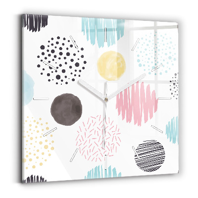 Wanduhr quadratisch mit motiv Geometrisches Muster