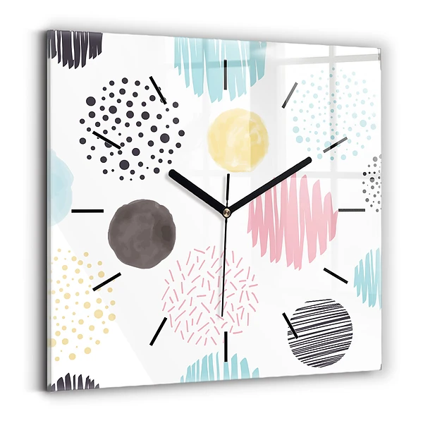 Wanduhr quadratisch mit motiv Geometrisches Muster