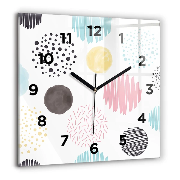 Wanduhr quadratisch mit motiv Geometrisches Muster