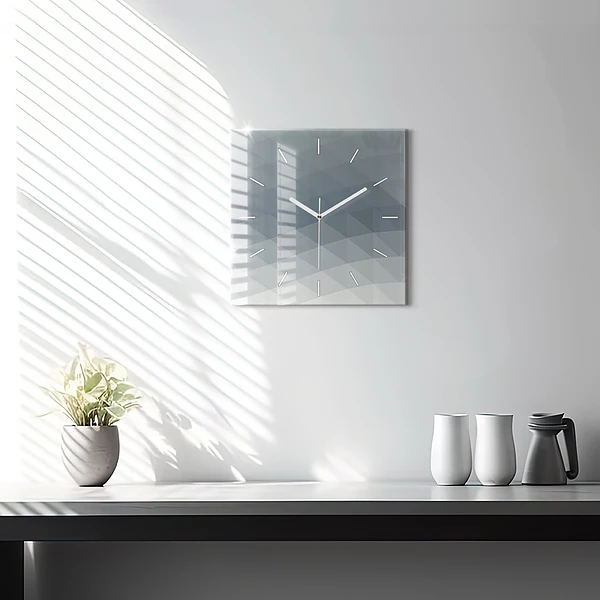Wanduhr modern quadratisch Welle Abstraktion