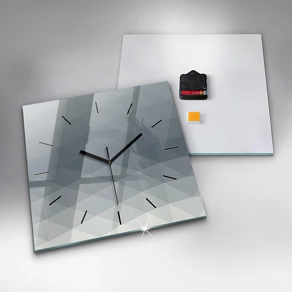 Wanduhr modern quadratisch Welle Abstraktion