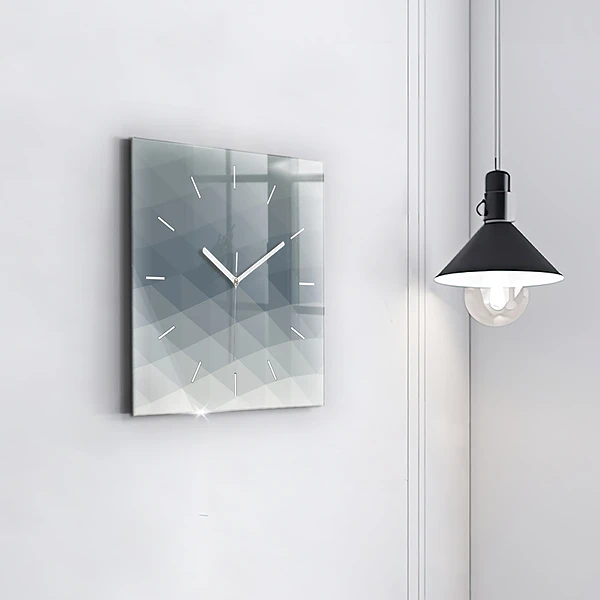 Wanduhr modern quadratisch Welle Abstraktion