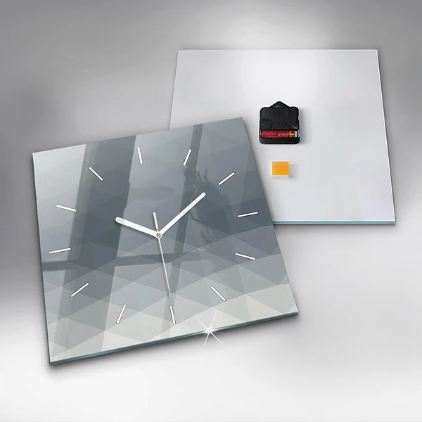 Wanduhr modern quadratisch Welle Abstraktion