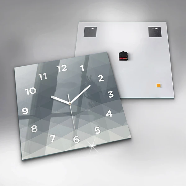 Wanduhr modern quadratisch Welle Abstraktion