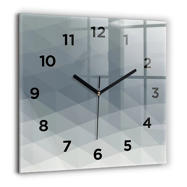 Wanduhr modern quadratisch Welle Abstraktion