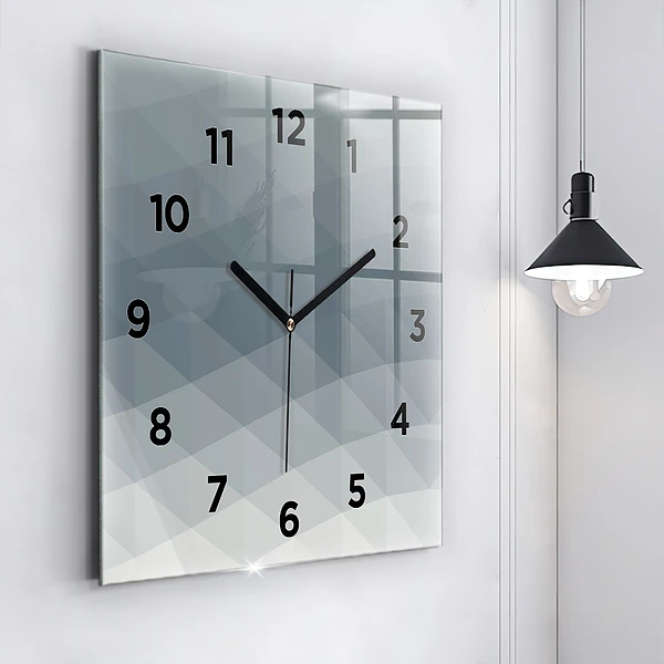 Wanduhr modern quadratisch Welle Abstraktion
