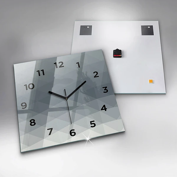 Wanduhr modern quadratisch Welle Abstraktion