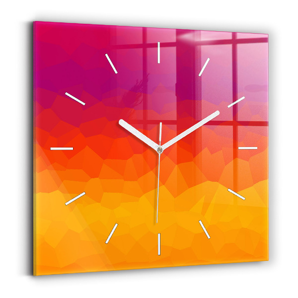 Wanduhr quadratisch mit motiv Sonnenaufgang