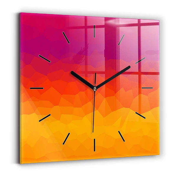 Wanduhr quadratisch mit motiv Sonnenaufgang