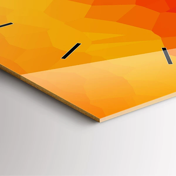 Wanduhr quadratisch mit motiv Sonnenaufgang