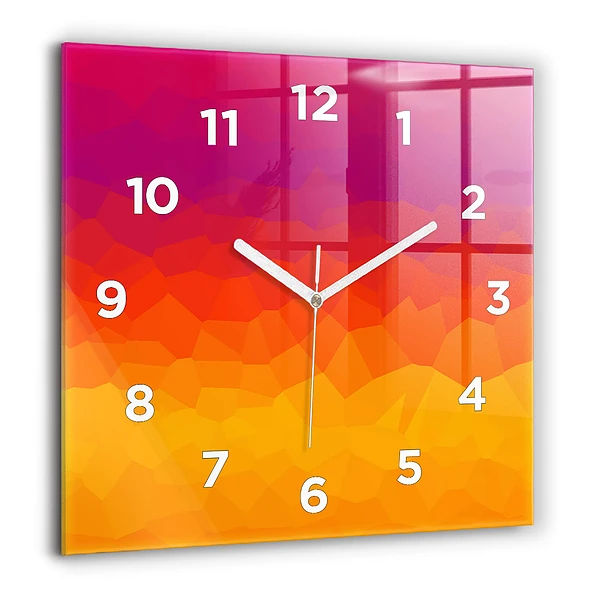 Wanduhr quadratisch mit motiv Sonnenaufgang
