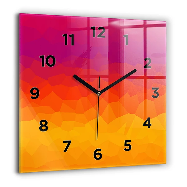 Wanduhr quadratisch mit motiv Sonnenaufgang