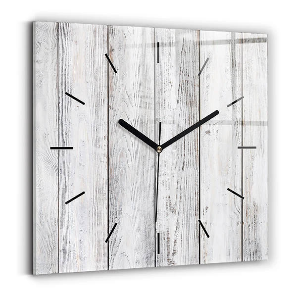 Wanduhr quadratisch mit motiv Bemalte Bretter
