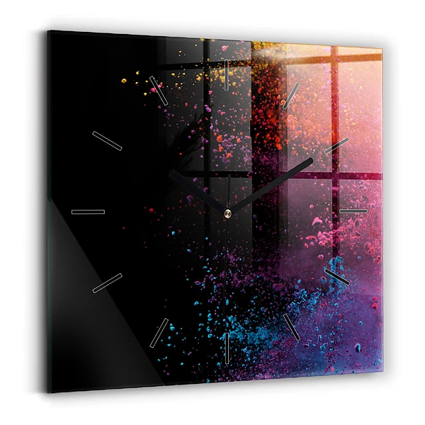 Wanduhr quadratisch Eine Explosion von Farben