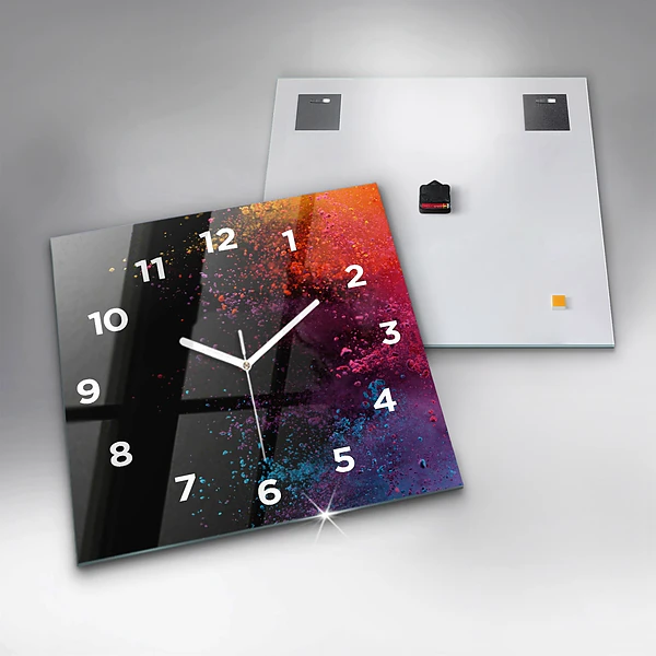 Wanduhr quadratisch Eine Explosion von Farben