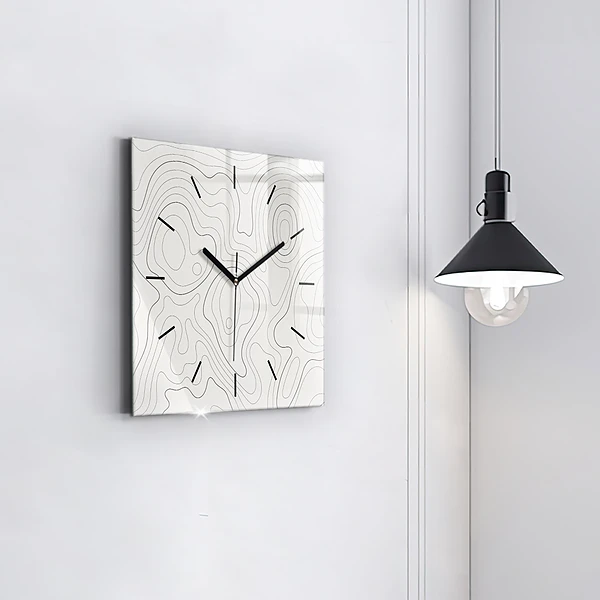 Wanduhr quadratisch Flecken abstrakt