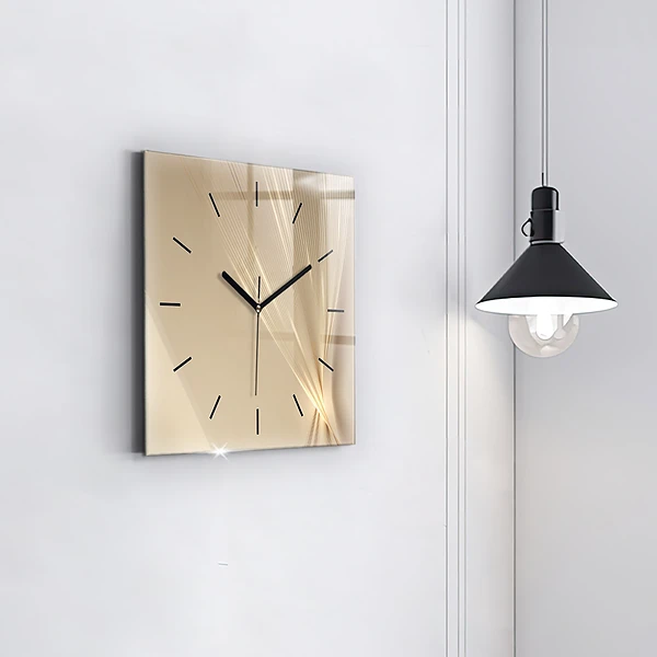 Wanduhr quadratisch Abstraktes Licht