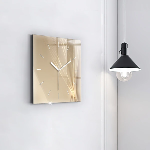 Wanduhr quadratisch Abstraktes Licht