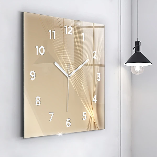 Wanduhr quadratisch Abstraktes Licht
