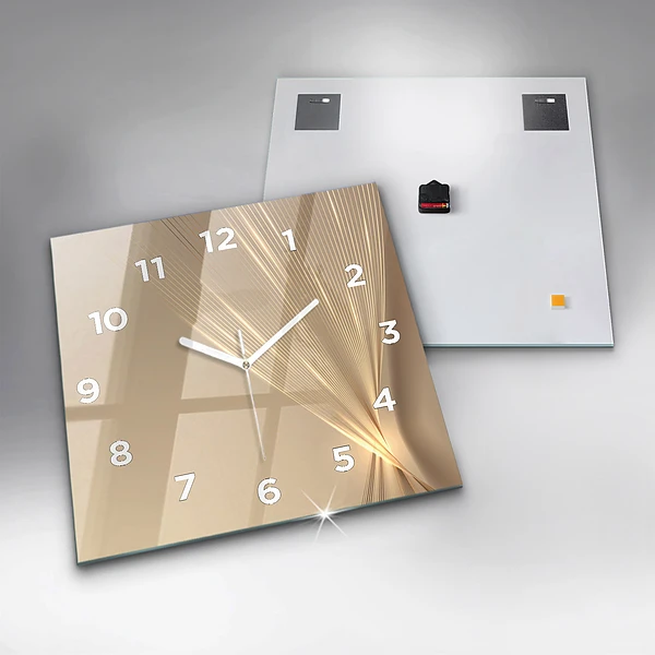 Wanduhr quadratisch Abstraktes Licht