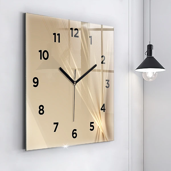 Wanduhr quadratisch Abstraktes Licht