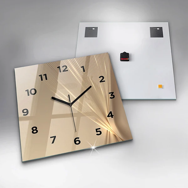 Wanduhr quadratisch Abstraktes Licht