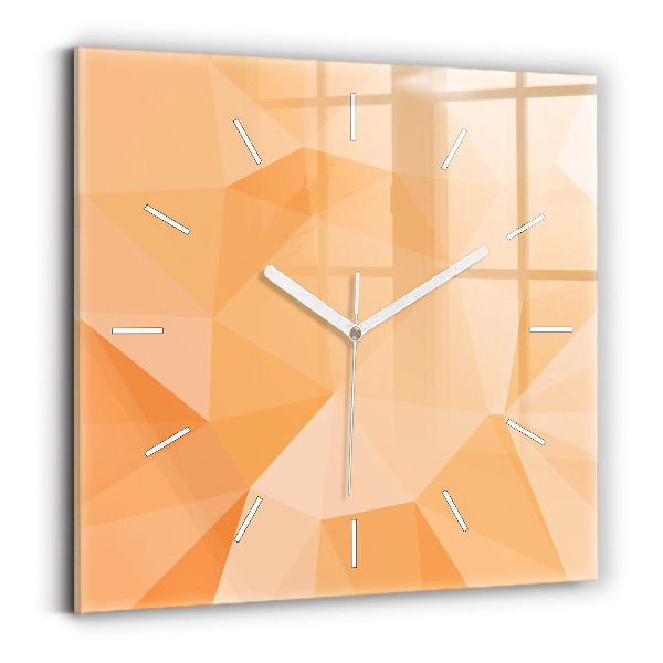 Wanduhr quadratisch mit motiv Abstrakte Dreiecke