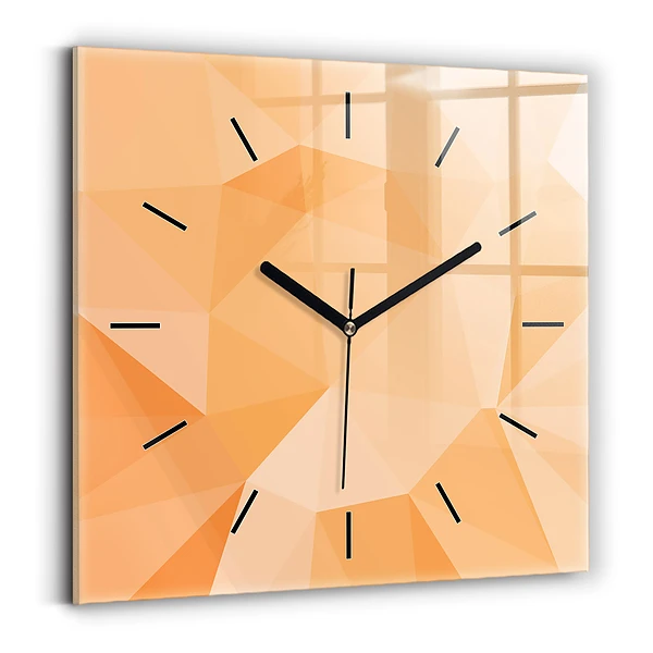Wanduhr quadratisch mit motiv Abstrakte Dreiecke