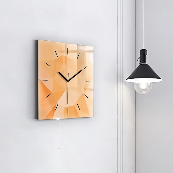 Wanduhr quadratisch mit motiv Abstrakte Dreiecke