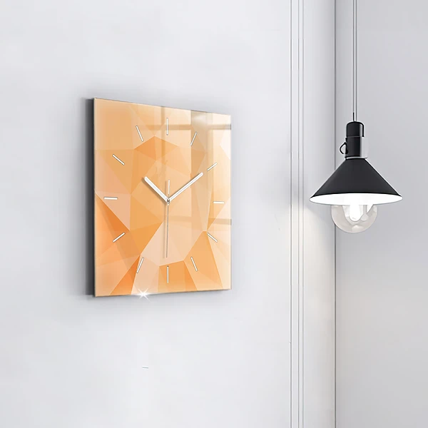 Wanduhr quadratisch mit motiv Abstrakte Dreiecke