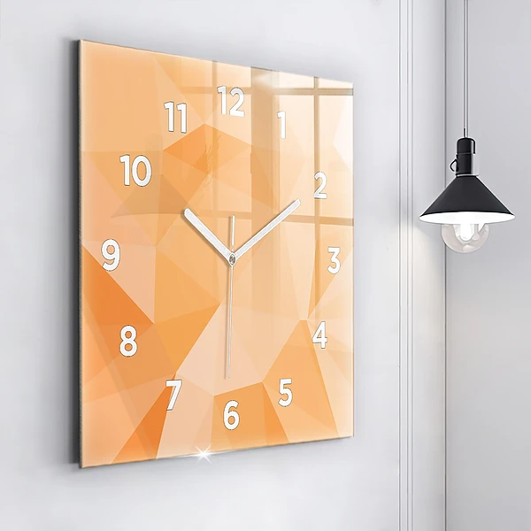 Wanduhr quadratisch mit motiv Abstrakte Dreiecke