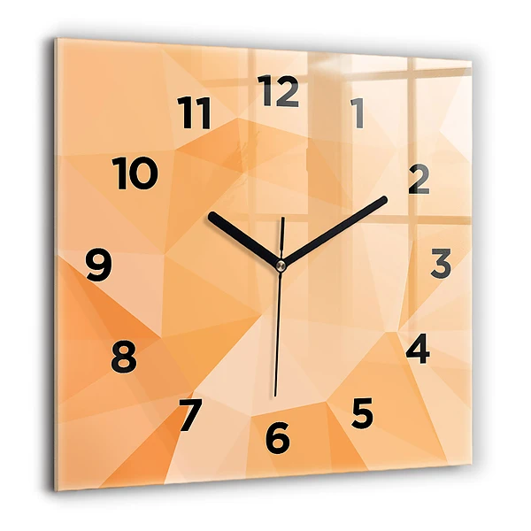 Wanduhr quadratisch mit motiv Abstrakte Dreiecke