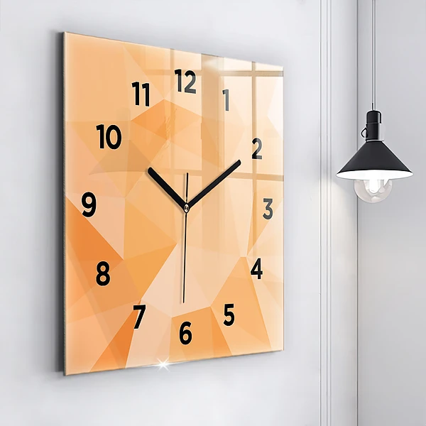 Wanduhr quadratisch mit motiv Abstrakte Dreiecke
