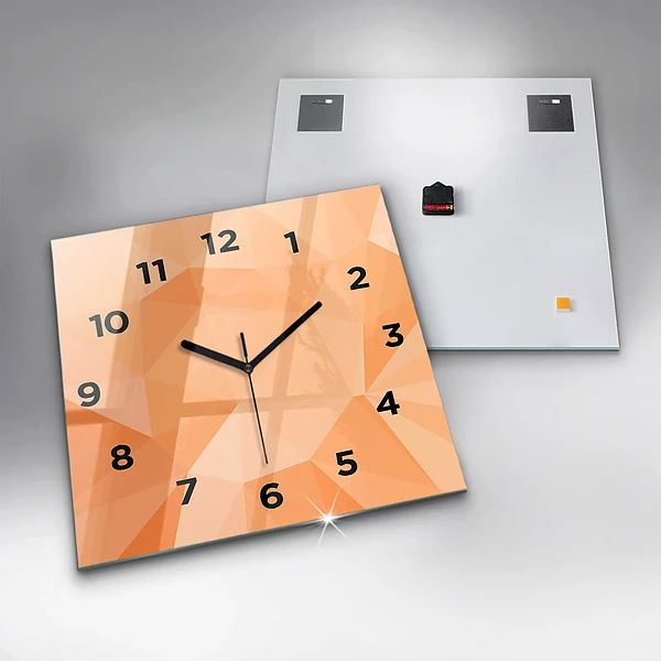 Wanduhr quadratisch mit motiv Abstrakte Dreiecke