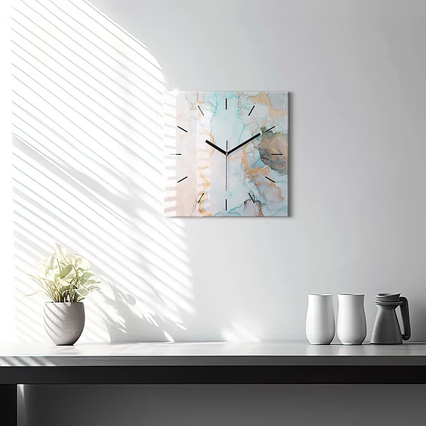 Wanduhr modern quadratisch Abstraktes Bild